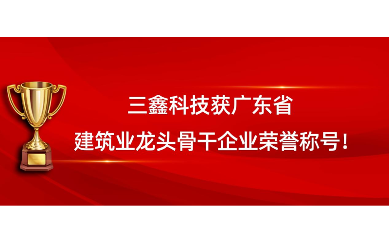 2024年喜迎开门红｜海南发展下属企业三鑫科技获广东省建筑业龙头骨干企业荣誉称号
